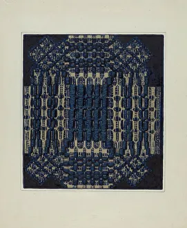Barnes Ruth M Prints: Coverlet (Detail), c. 1936. Creator: Ruth M. Barnes