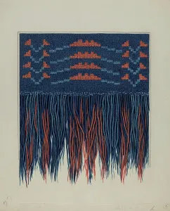 Barnes Ruth M Prints: Coverlet Detail, c. 1936. Creator: Ruth M. Barnes