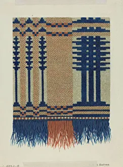 Barnes Ruth M Prints: Coverlet Detail, c. 1937. Creator: Ruth M. Barnes