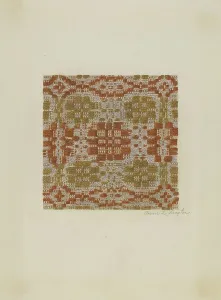 Weave Prints: Coverlet Detail, c. 1942. Creator: Annie L. Vaughn