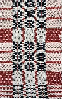 Circle Motif Prints: Coverlet (Fragment), United States, 19th century. Creator: Unknown