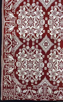 Jacquard Prints: Coverlet, Michigan, 1845. Creator: Abram William Van Doren