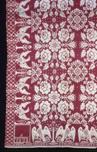 Bedspread Gallery: Coverlet, New York, 1838. Creator: Jacob Impson