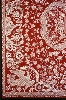 Jacquard Prints: Coverlet, New York, 1854. Creator: Ira Hadsell