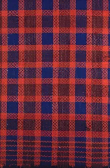 Plaid Prints: Coverlet, Pennsylvania, 1825 / 30. Creator: Unknown