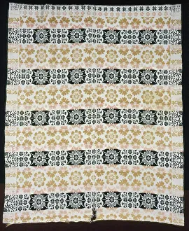 Star Motif Prints: Coverlet, Pennsylvania, 1846. Creator: Unknown