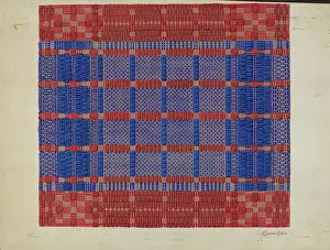 Coverlet Prints: Coverlet (Section), c. 1937. Creator: Cornelius Christoffels