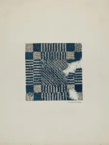William Kieckhofel Prints: Coverlet (Section of), c. 1940. Creator: William Kieckhofel