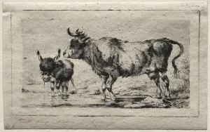 Charles Meryon French Prints: Cow and Ass, 1849. Creator: Charles Meryon (French, 1821-1868)