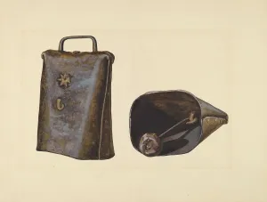 Star Motif Prints: Cow Bell #6 (With Star), c. 1936. Creator: Dorothy Brennan