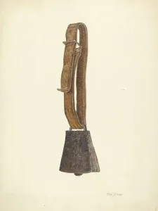Materials Prints: Cow Bell, c. 1939. Creator: Max Unger