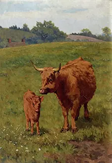Calf Prints: Cow and Calf, 1881. Creator: Bryan Hook