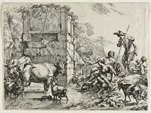 The Cow Drinking. Creator: Nicolaes Berchem (Dutch, 1620-1683)