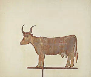 Cow Weather Vane, c. 1938. Creator: Wynna Wright
