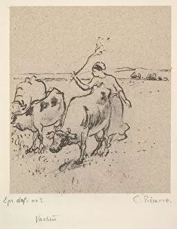 Cowherd, ca. 1899. Creator: Camille Pissarro