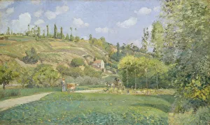 A Cowherd at Valhermeil, Auvers-sur-Oise, 1874. Creator: Camille Pissarro