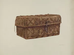 Robert W Prints: Cowhide Trunk, c. 1941. Creator: Robert W. R. Taylor