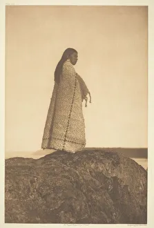 Coast Salish Prints: Cowichan Girl, 1912. Creator: Edward Sheriff Curtis