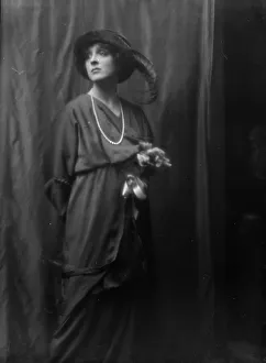 Hands Behind Back Prints: Cowl, Jane, Miss, portrait photograph, between 1912 and 1914. Creator: Arnold Genthe