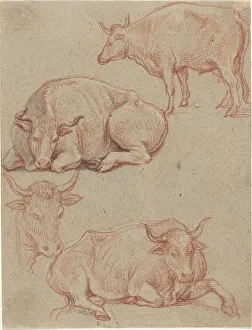 Claude Lorraine Prints: Four Cows. Creator: Claude Lorrain