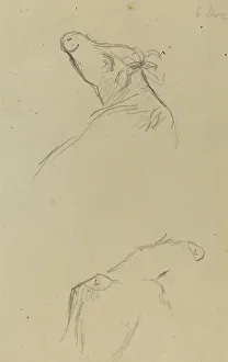 Two Cow's Heads [verso], 1884-1888. Creator: Paul Gauguin