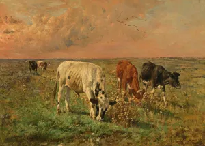 Cows in a Pasture, mid-late 19th century. Creator: Alfred Verwee