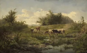 Bilders Gerard Prints: Cows at a Pond, 1856-1858. Creator: Gerard Bilders