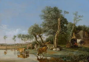 Farmstead Prints: Cows Reflected in the Water, 1648. Creator: Paulus Potter