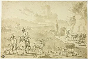 Pointing The Way Prints: Cows, Sheep, Goats Being Herded