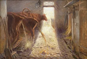 Urinating Prints: Cowshed on the Island of Saltholm, 1890. Creator: Theodor Esbern Philipsen