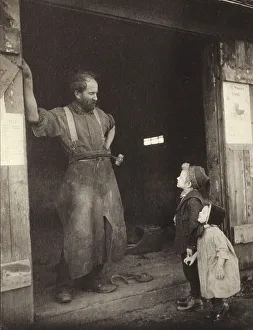 Platinum Prints 1900 Gmgpc Prints: A crack with the blacksmith, c1900