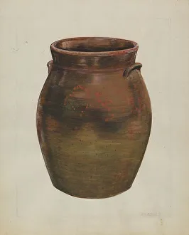 Jordan John Prints: Cracker and Butter Jar, c. 1936. Creator: John Jordan