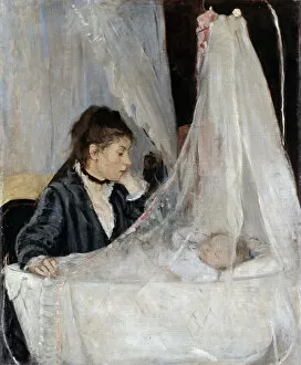 Berthe Marie Pauline Gallery: The Cradle, 1873. Artist: Berthe Morisot