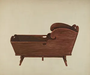 Battee Leonard Prints: Cradle, c. 1937. Creator: Leonard Battee