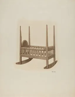 Cradle Gallery: Cradle, c. 1941. Creator: Pearl Davis