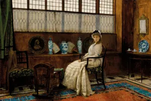 Mother And Child Collection: The Cradle Song, 1878. Creator: Grimshaw, John Atkinson (1836-1893)
