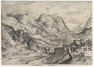 Doetechum Jan The Elder Prints: The Crafty Bird-Catcher (Insidiosus auceps) from The Large Landscapes, ca. 1555-56