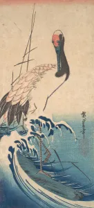 Crane and Surf, ca. 1833., ca. 1833. Creator: Ando Hiroshige Crane and Surf, ca. 1833., ca. 1833. Creator: Ando Hiroshige