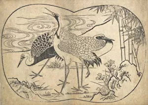 Ink On Paper Gallery: Cranes. Creator: Hishikawa Moronobu