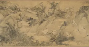 Quing Dynasty Collection: One Hundred Cranes, qing dynasty (1644-1912). Creators: Unknown, Shen Nanpin