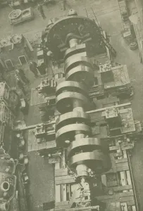 Golding Prints: Part of the Crankshaft of M. V. Britannic (White Star), 27, 000 Tons, c1930