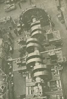 Shipping Line Gallery: Part of the Crankshaft of M.V. Britannic (White Star), 27, 000 Tons, c1930