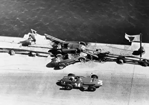 Monte Carlo Prints: A crash at the Monaco Grand Prix, 1957