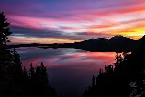 Oregon United States Of America Prints: Crater Lake Sunrise. Creator: Joshua Johnston