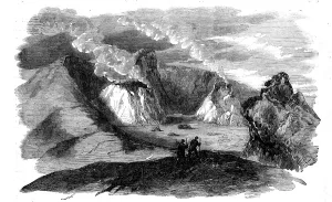 Volcanic Prints: The Crater of Mount Etna in 1809 - from a sketch by Signor Gimmellaro