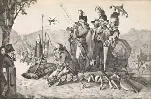 Motte Charles Etienne Pierre Collection: The Crayfish at Longchamps, 1822. 1822. Creator: Eugene Delacroix