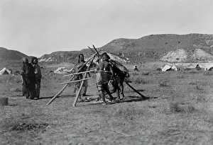 Sticks Prints: Crazy dancers-Cheyenne, c1910. Creator: Edward Sheriff Curtis