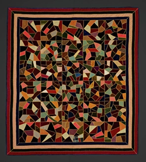 North American Prints: Crazy Quilt, about 1880. Creator: Martha A. Youmans