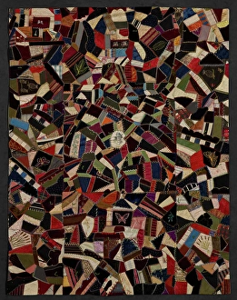 Wool Prints: Crazy Quilt, about 1885. Creator: Unknown