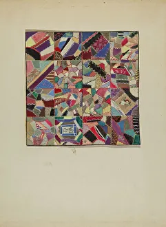 Crazy Quilt Prints: Crazy Quilt, c. 1936. Creator: Evelyn Bailey